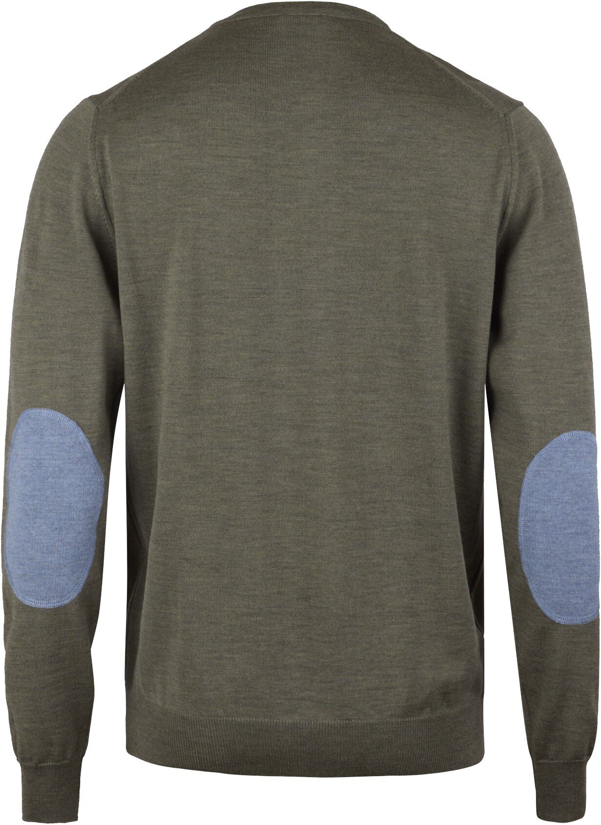 Sweater Knitted Crew Neck With Patch Merino Wool