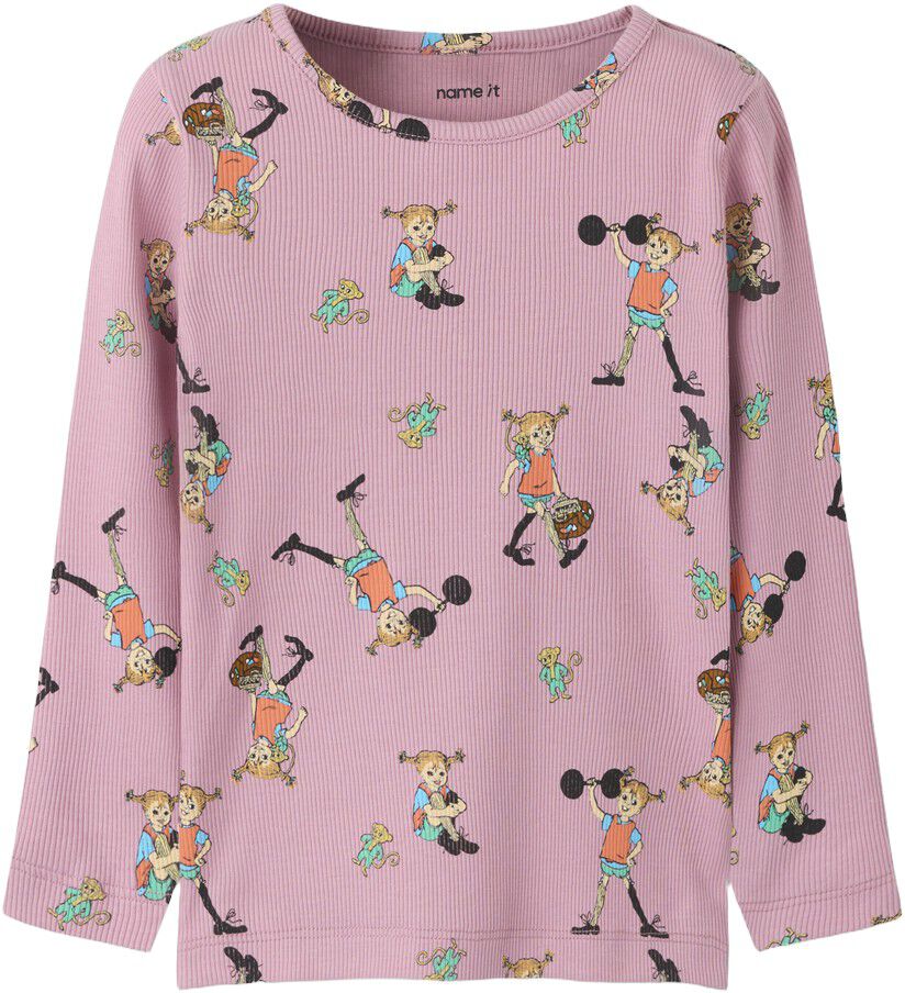Nmfara Pippi Ls Slim Top Sky