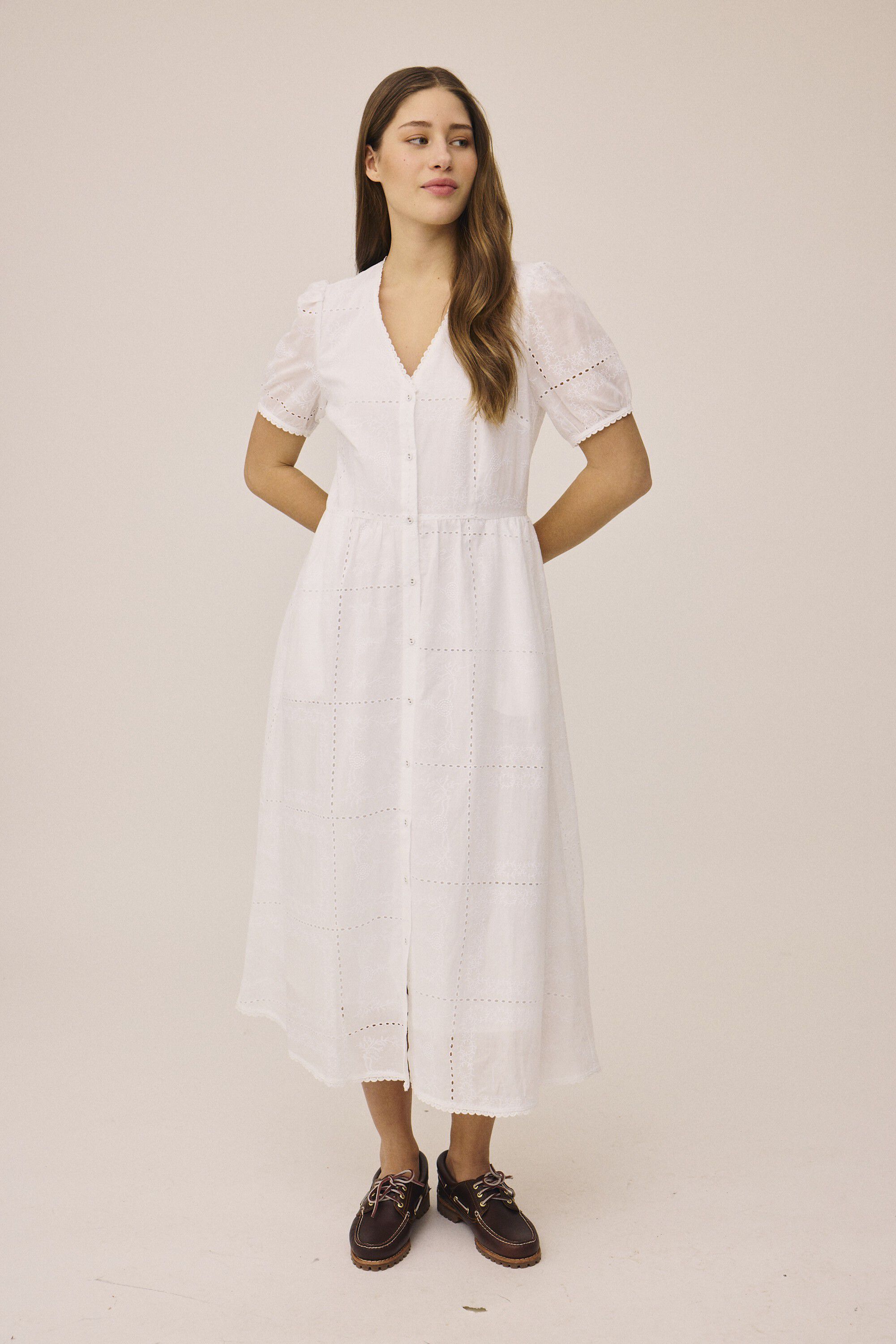 Ivy 3 EMB Dress - 100% Organic Cotton GOTS
