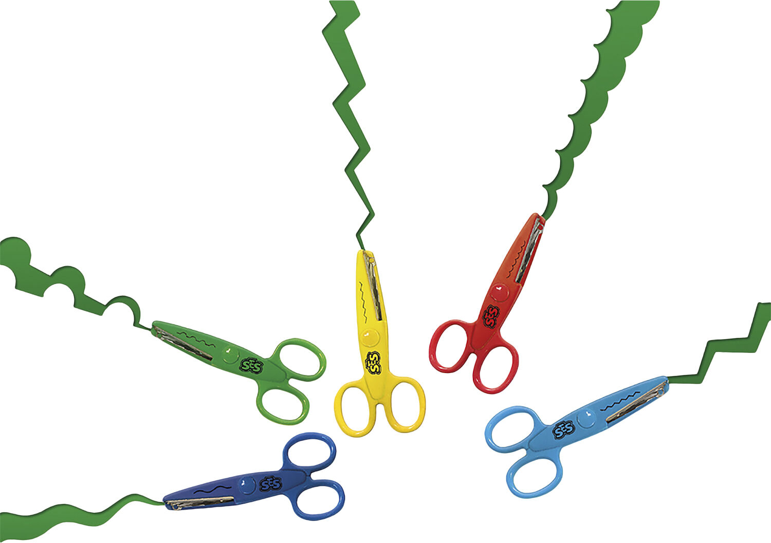 SES Creative - B&oslash;rnesakse 5 stk Zigzag