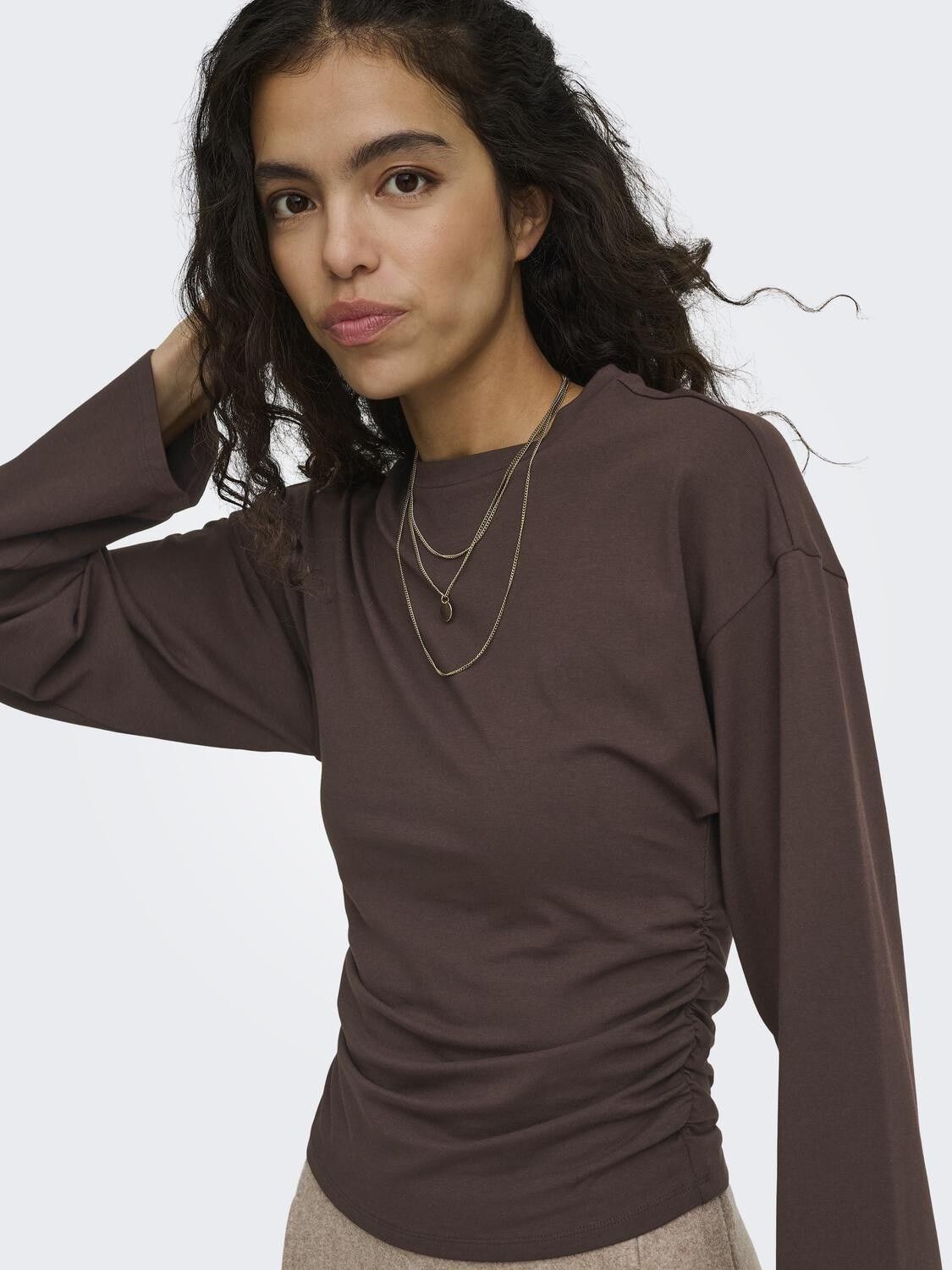 Onlmist Ls O-Neck Top Jrs