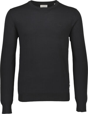 Mélange round neck knit