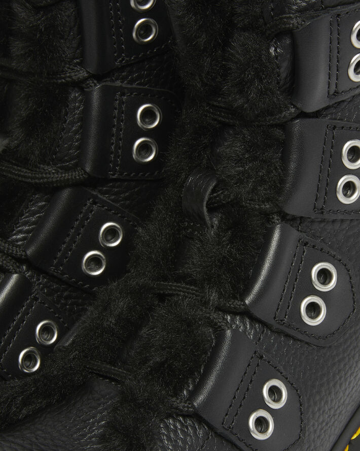 1460 Ltt Fl Black Milled Nappa+Wanama+Milo Fur