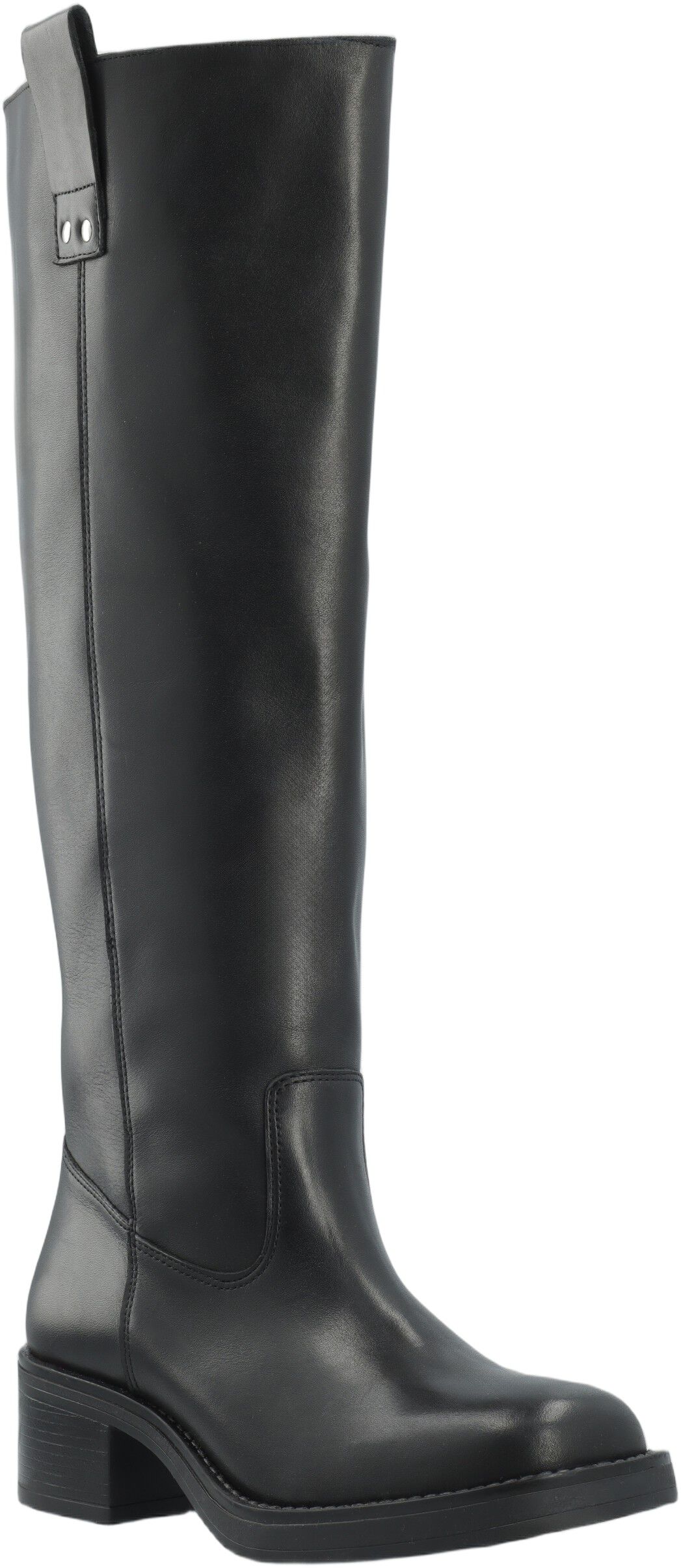 BIAMARY Knee High Pull On Boot Smooth Leather