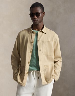 Stretch Linen-Cotton Overshirt