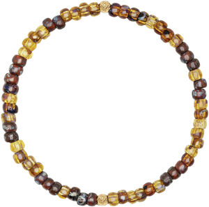 Wristband with Amber Japanese Miyuki Beads