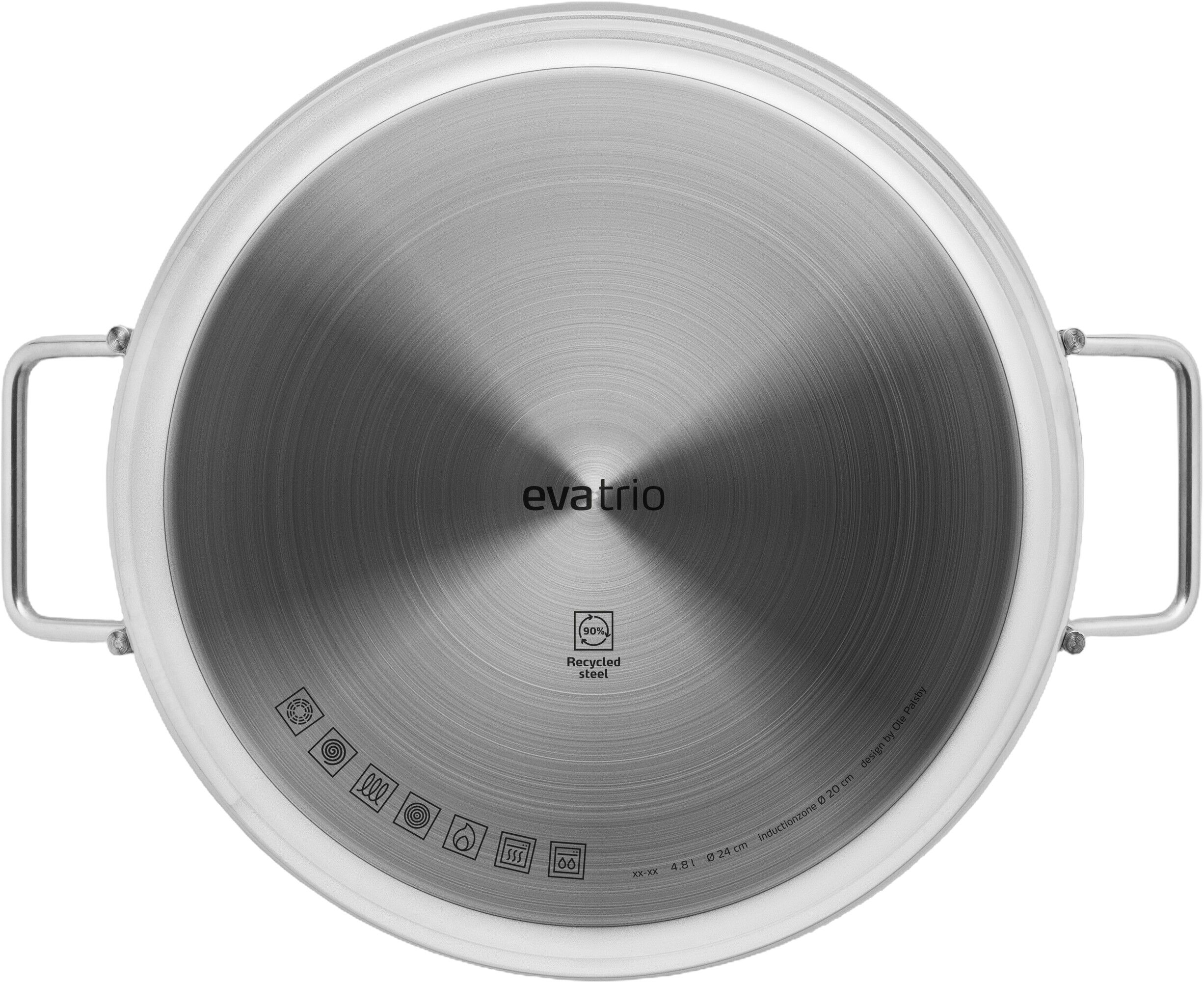 Stainless Steel Gryde 4,8 L 24 cm