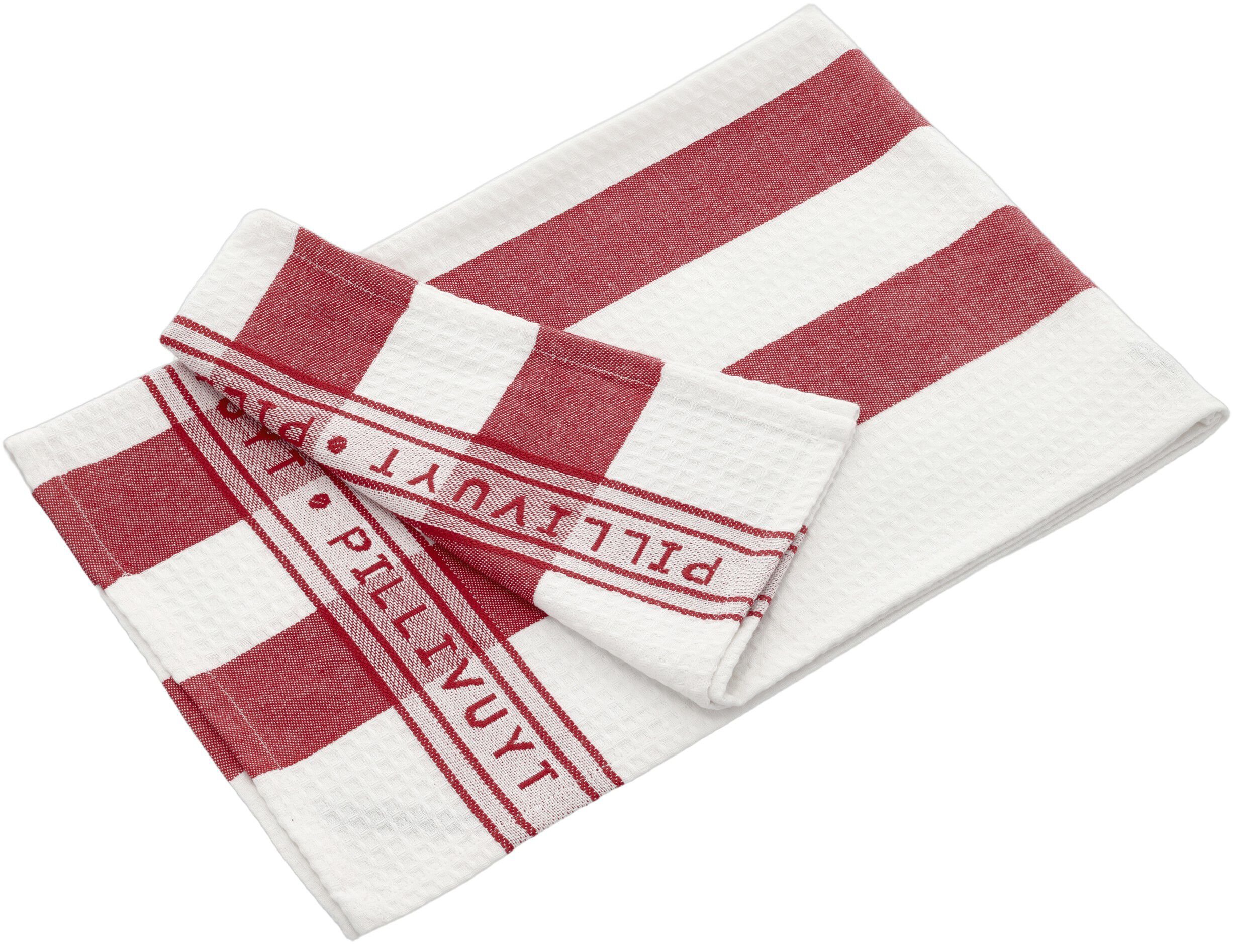 Kj&oslash;kkenh&aring;ndkle Pillivuyt 90 x 60 cm Hvit/R&oslash;d