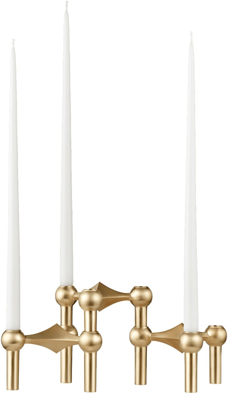 Nagel candle holder - brushed brass