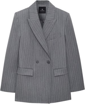 TIPHAINE BLAZER - LIGHT GREY PINSTRIPE