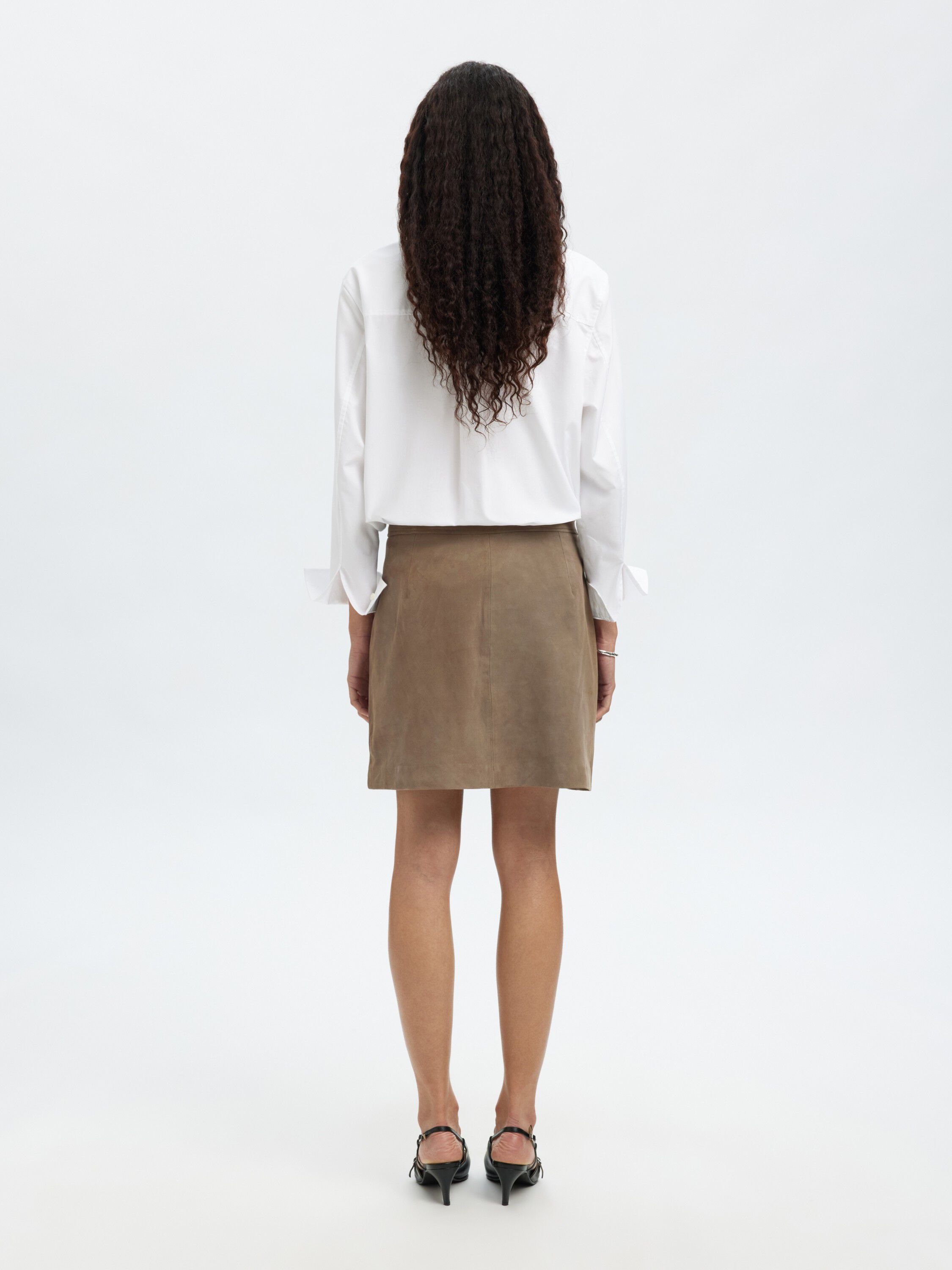Slfkaya Mw Suede Skirt Noos