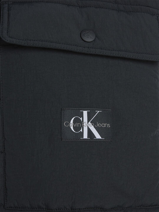 Quilted long utility coat