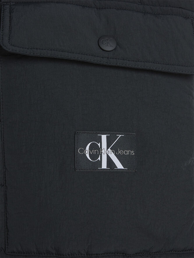 Quilted long utility coat