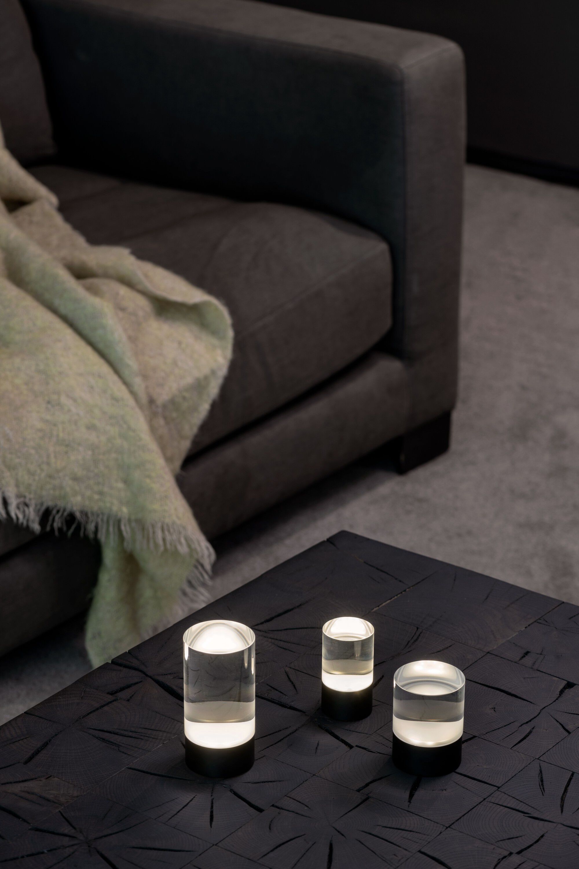 LED rechargable Glow rod, clear, 6x12cm