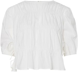 PCMILLE 2/4 O-NECK TOP WVN KCA
