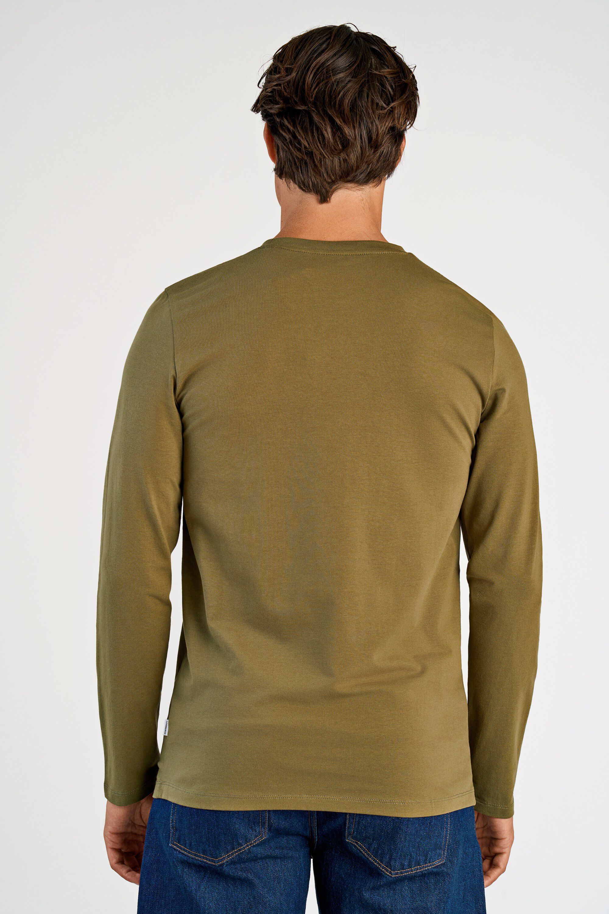 Basic o-neck stretch tee L/S