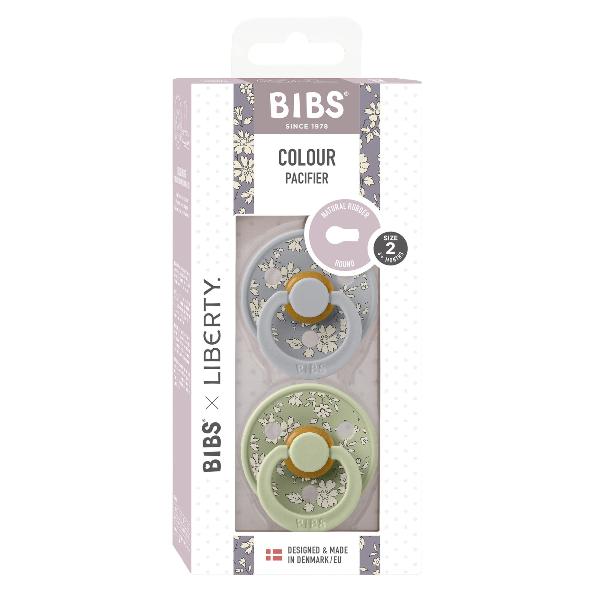 BIBS x Liberty 2 PACK Colour Capel Latex Size 2 Sage Mix