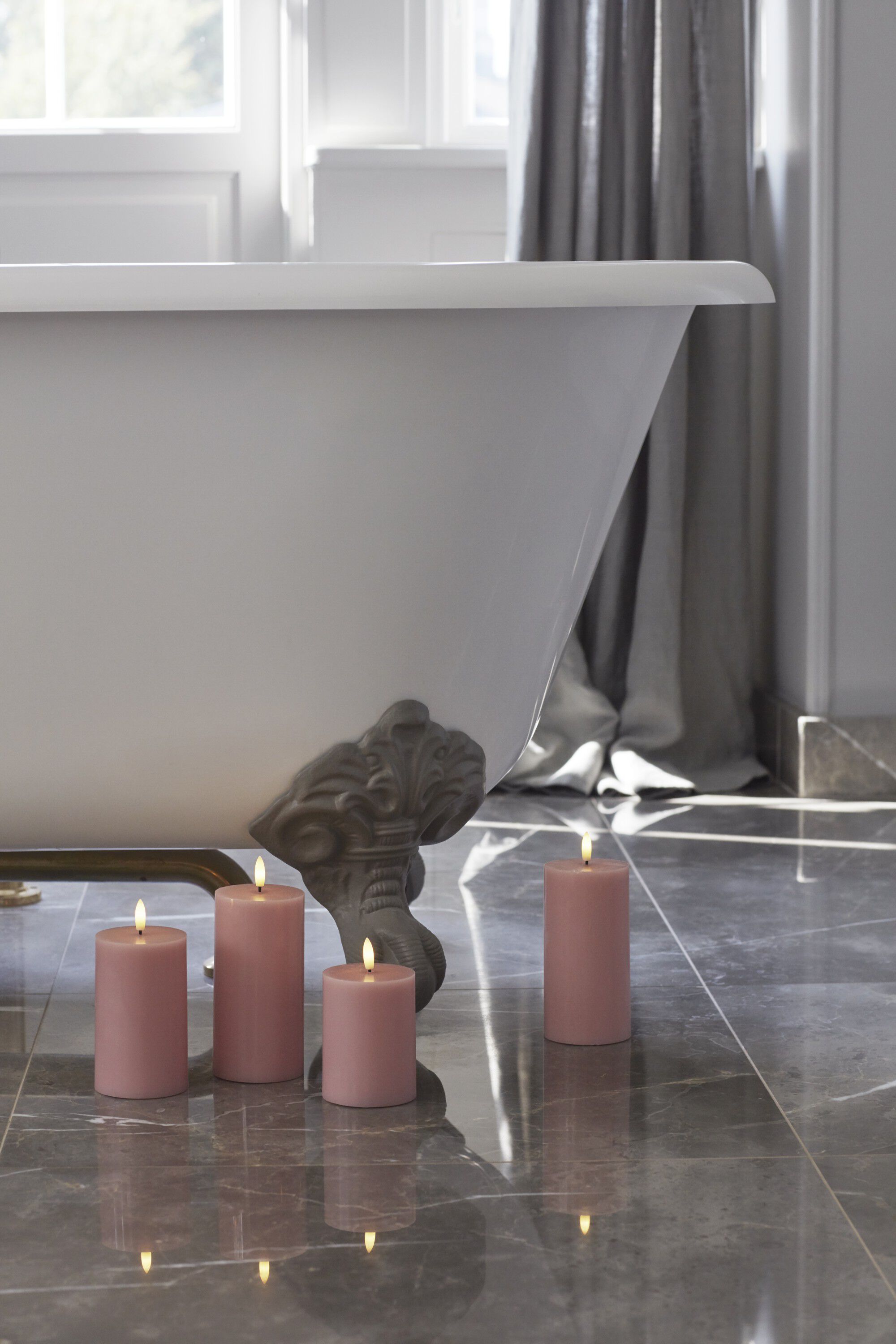 Sille Fyrfadslys 2 stk. s&aelig;t, &Oslash;6xH3,4cm