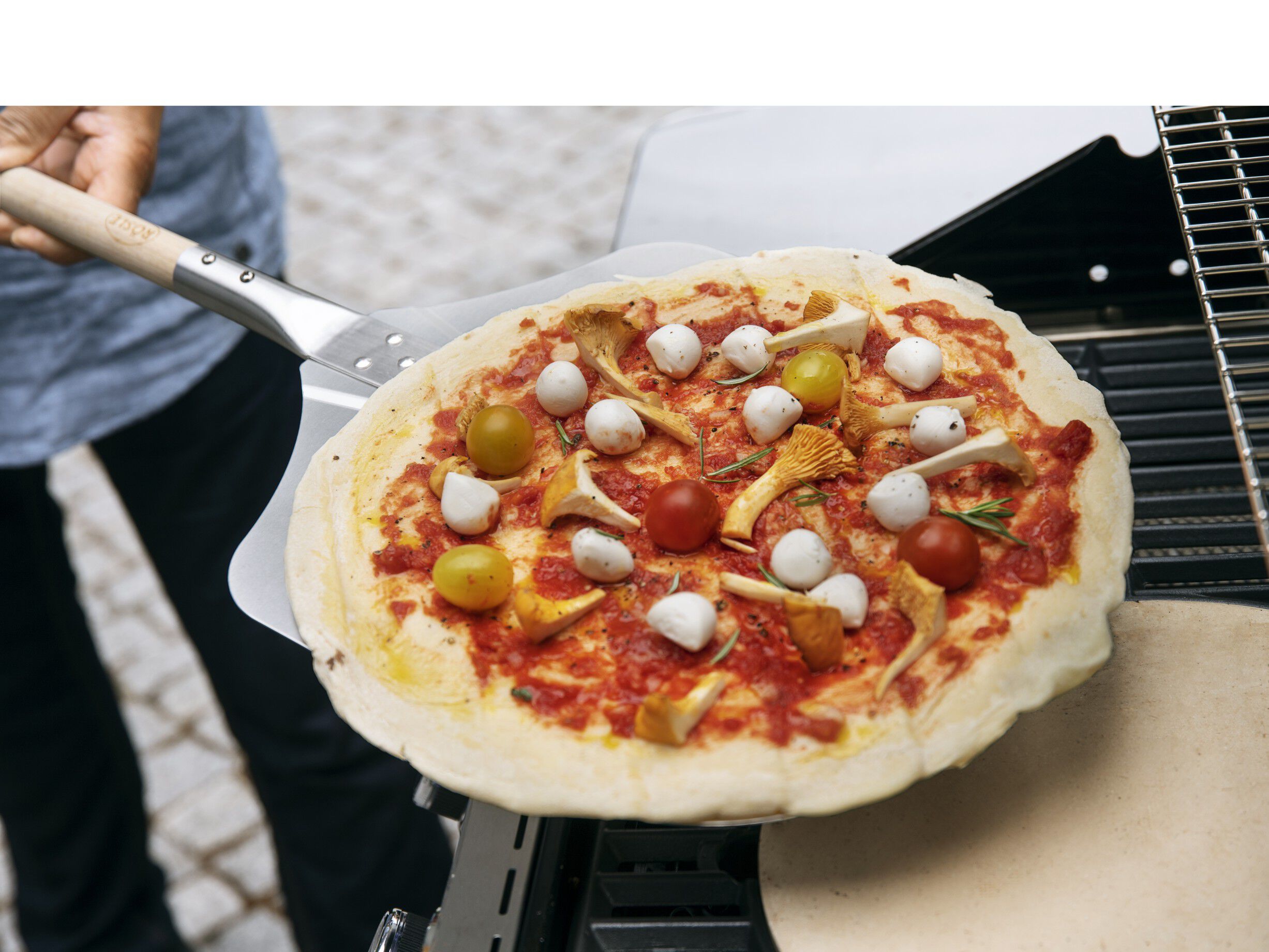 Pizzaspade 76 x 30,5 cm Aluminium/gummitre