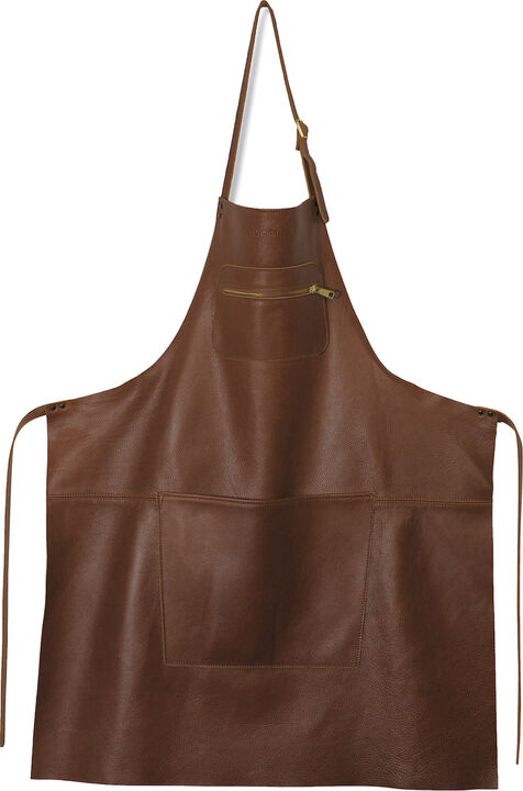 Klassisk 100% læder Forklæde BRUN