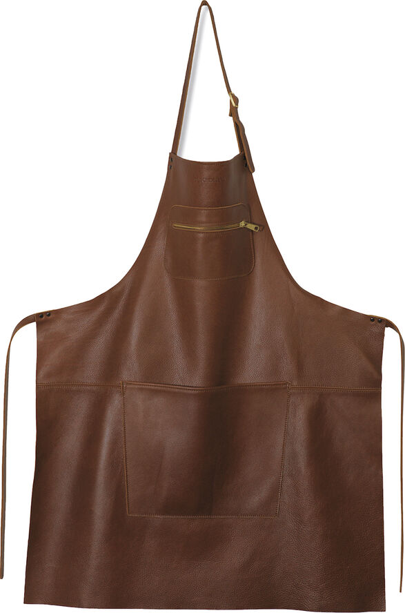 Klassisk 100% læder Forklæde BRUN