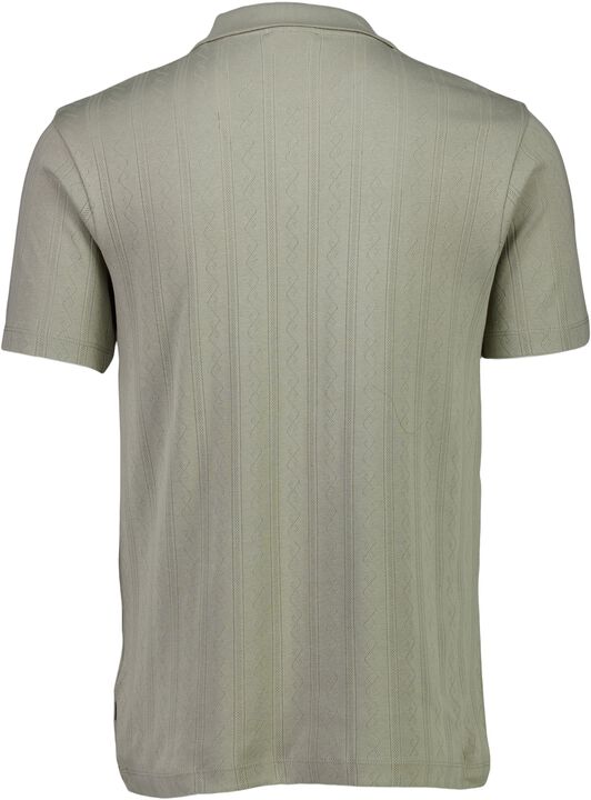 Jacquard v-neck polo S/S