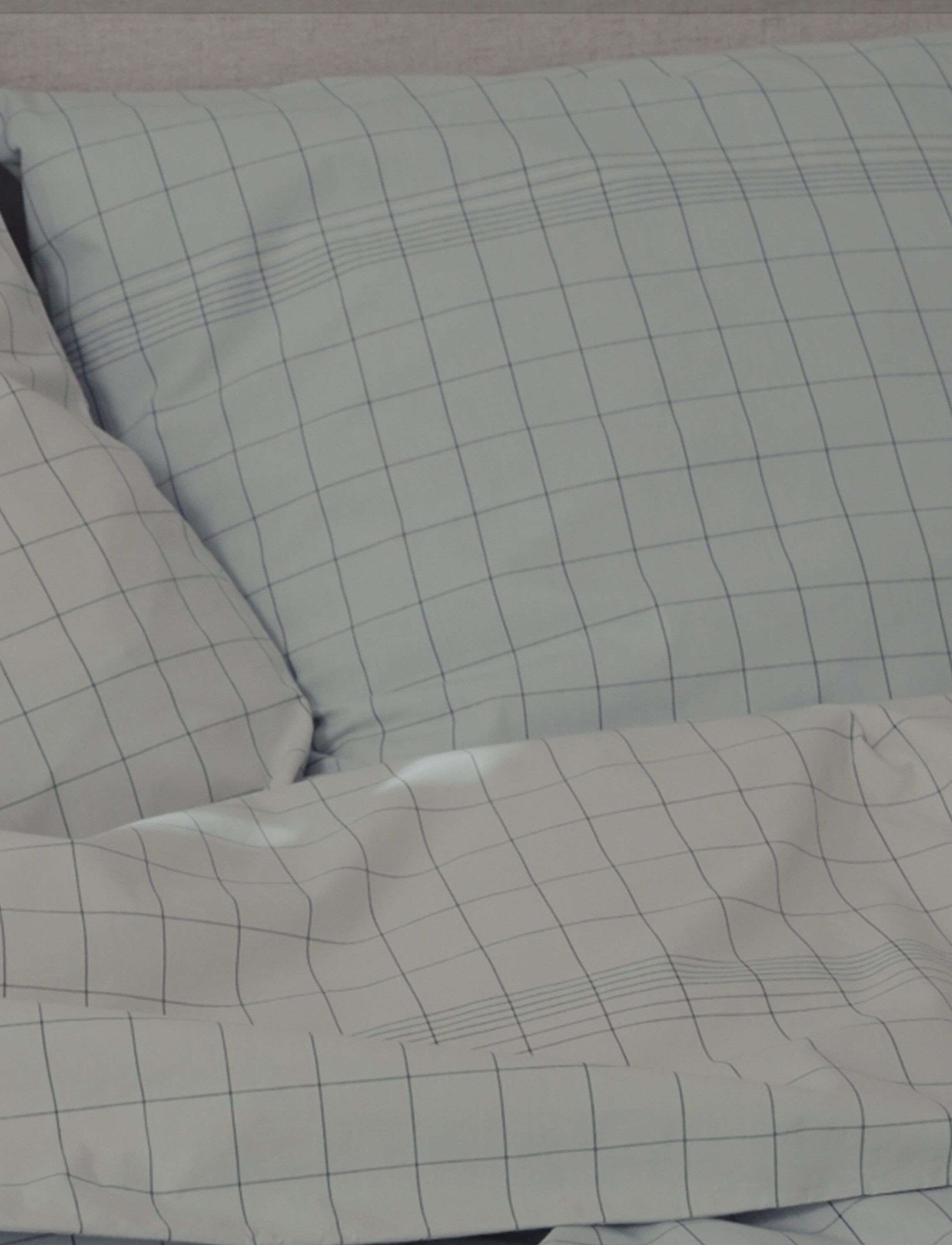 Vibeke Klint senget&oslash;y 140x200 cm/50x70 cm blue