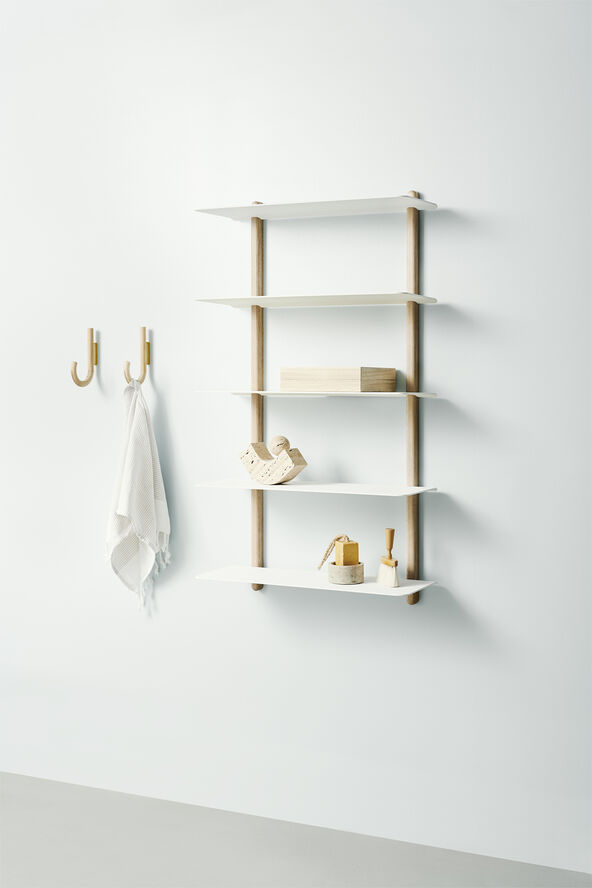 Nivo hylde stor E lys eg/ hvid