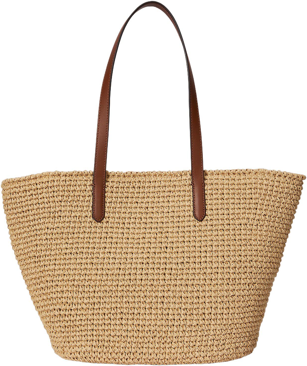 Crocheted Straw Large Lainey Tote Bag