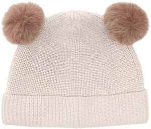 Beanie Wool Knit Pompoms
