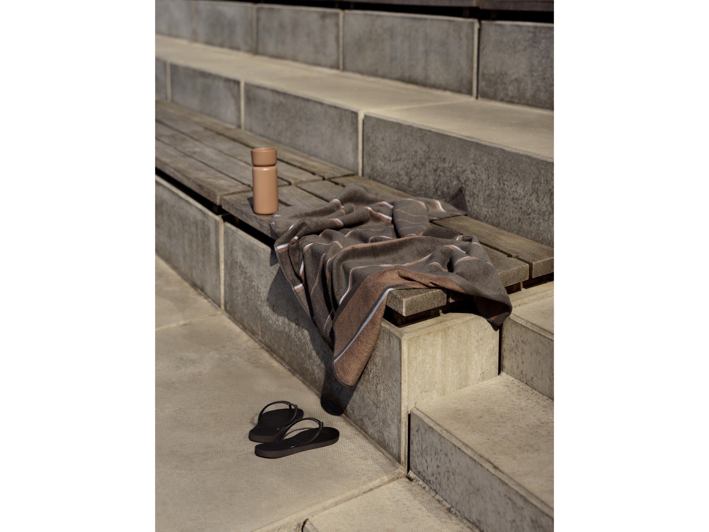 H&aring;ndkle Sauna 50x100 White/Soft Grey/Eucalyptus