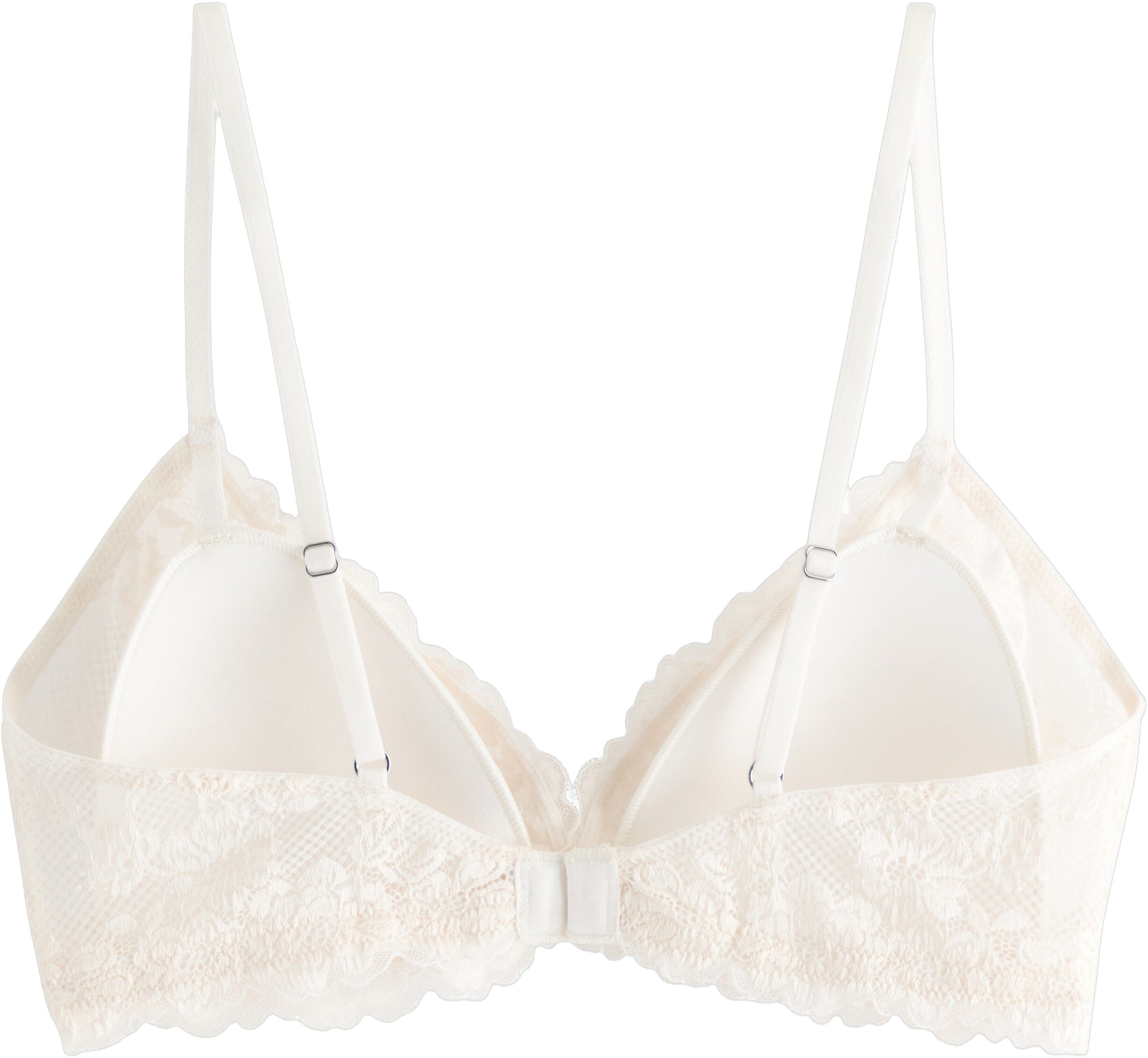 Myk, vattert bralette i blonde med