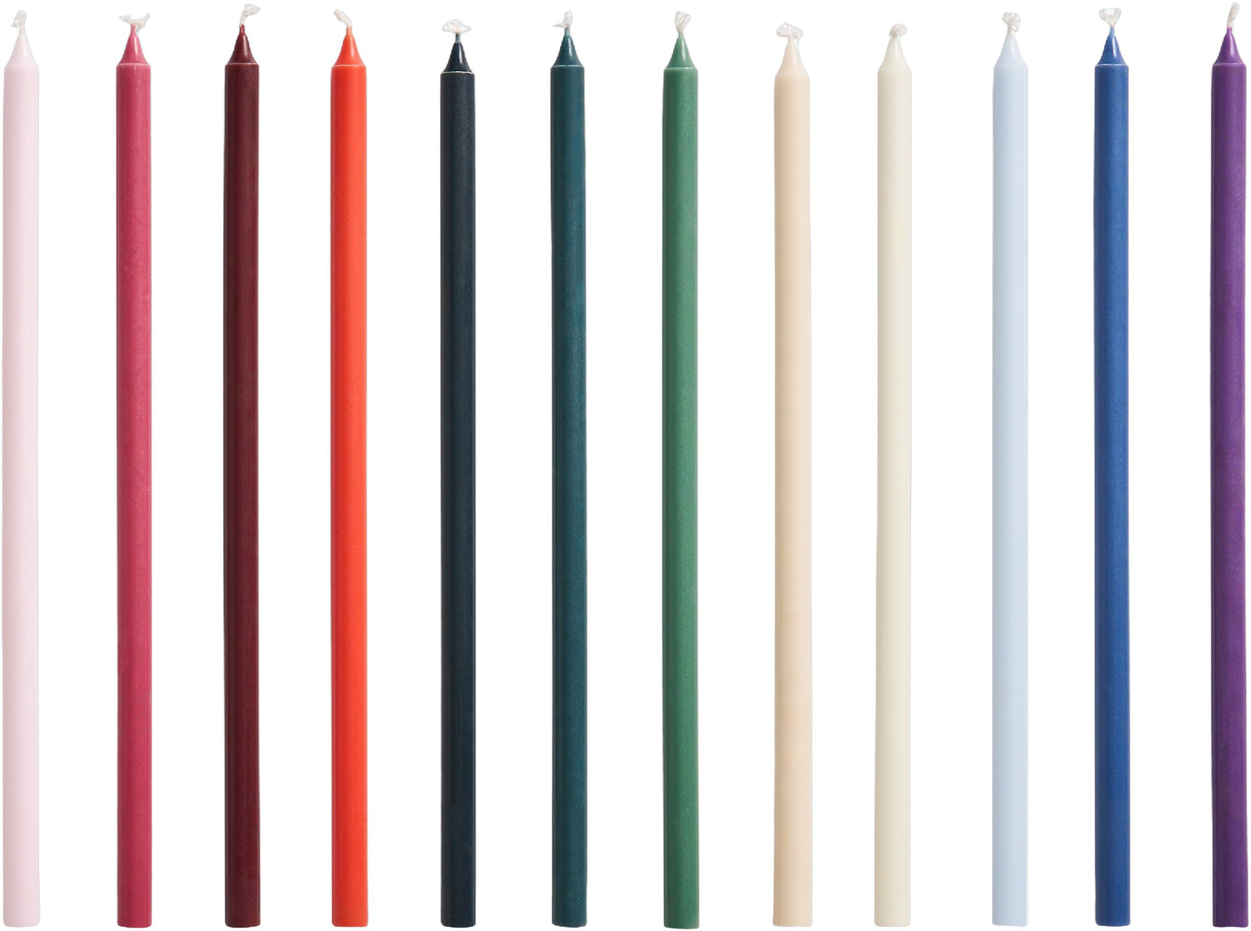 Slim Candle-Set of 4-Pink and red