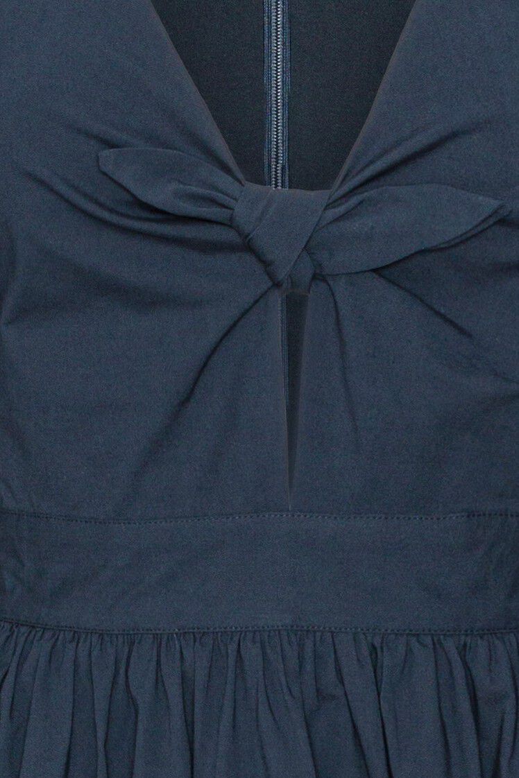 PUFF SLEEVE MIDI DRESS