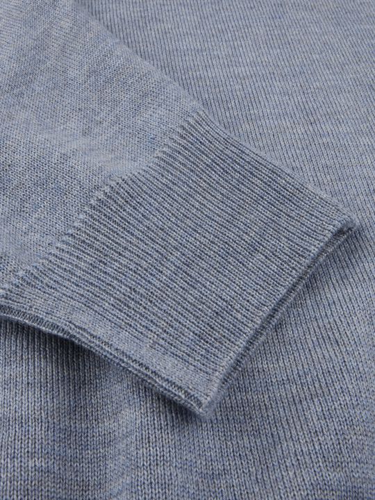 Sweater Knitted Crew Neck With Patch Merino Wool