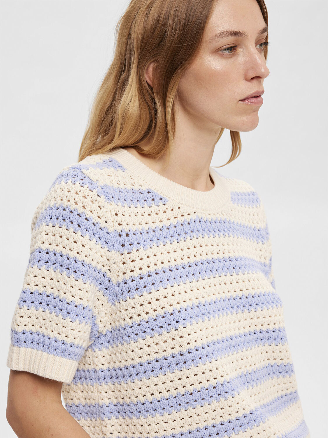 SLFALBY SS KNIT O-NECK