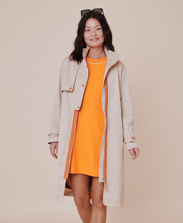 Palermo sportivo trench coat - Sand/Flame