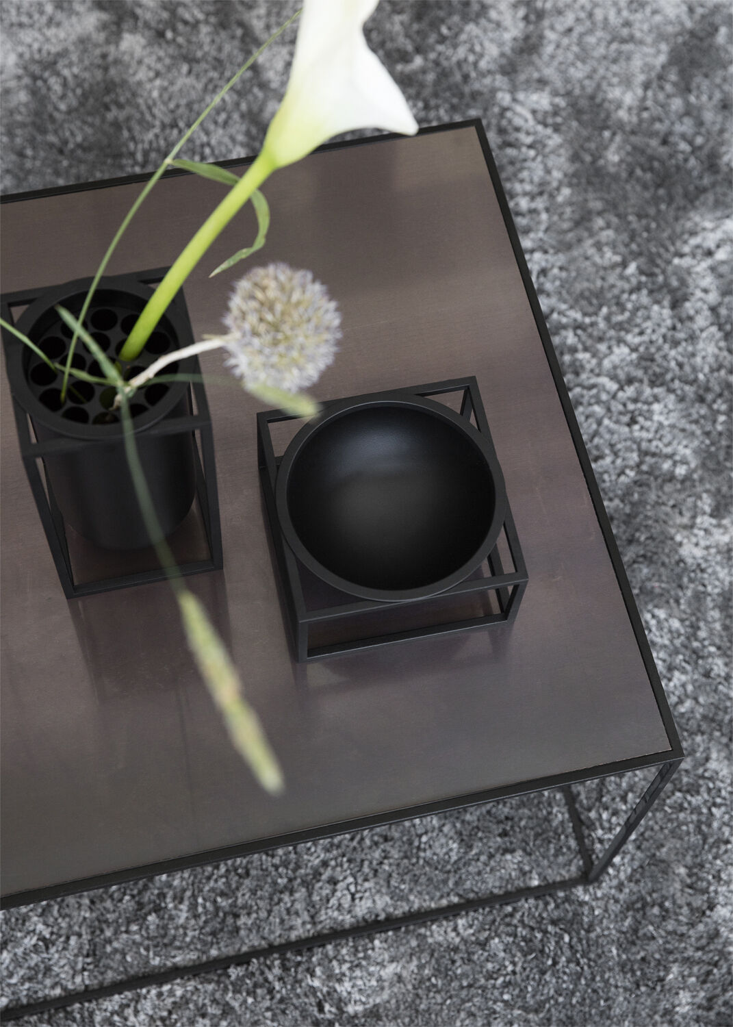 Kubus Bowl centerpiece, Small, Blac