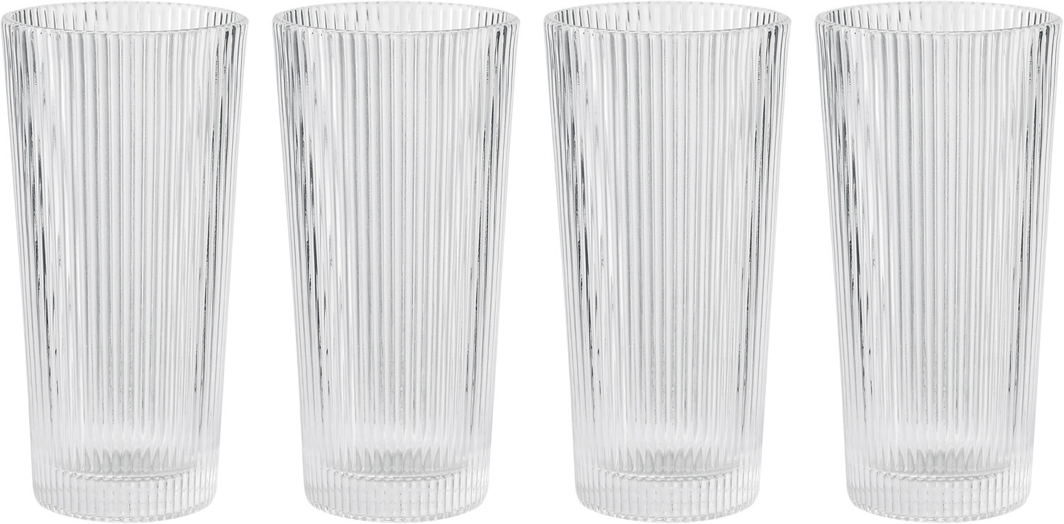 Pilastro long drink glass 0.3 l. 4 Stk clear Functional and minimalist