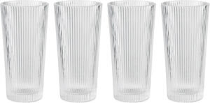 Pilastro long drink glass 0.3 l. 4 Stk clear Functional and minimalist