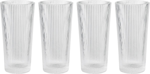 Pilastro long drink glass 0.3 l. 4 Stk clear Functional and minimalist