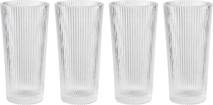 Pilastro long drink glass 0.3 l. 4 Stk clear Functional and minimalist