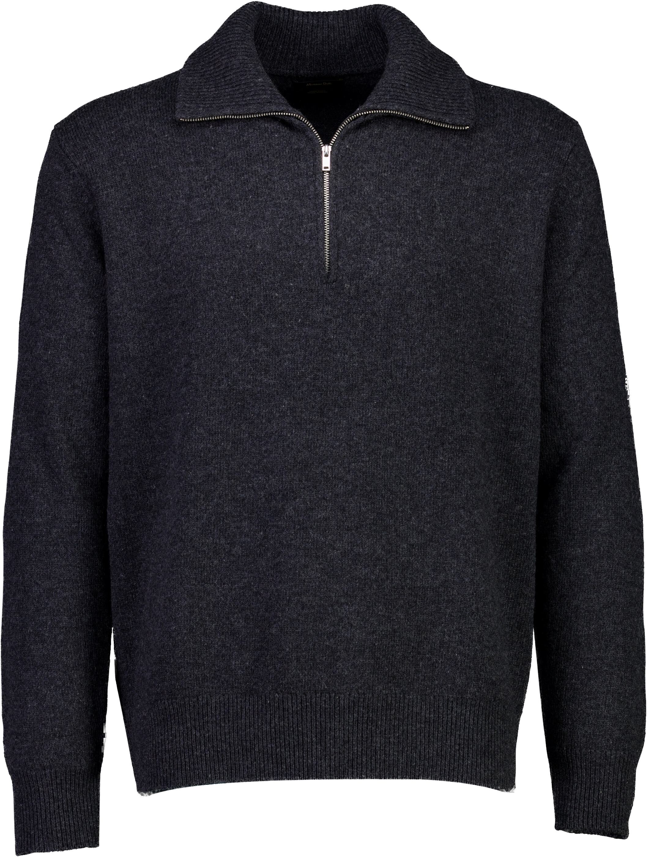 Lambswool half zip knit