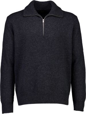 Lambswool half zip knit