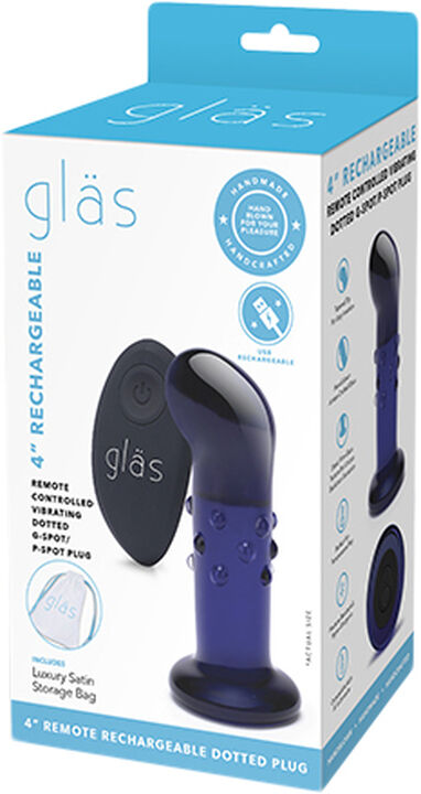 GLAS - RECHARGEABLE REMOTE CONTROLLED VIBRATING DOTTED G-SP