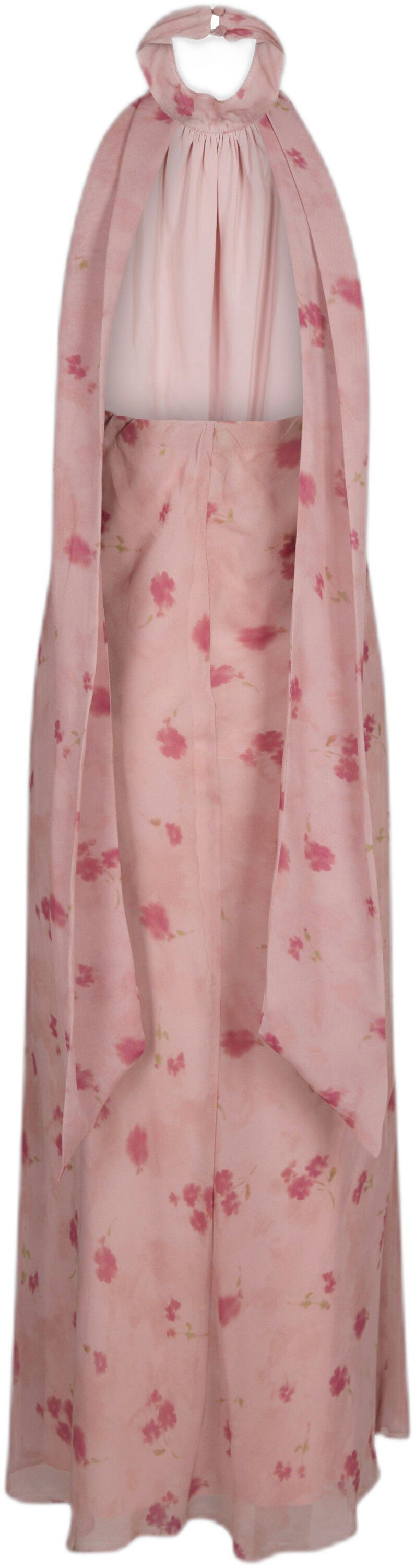 Fiona Blurred Flower Halter Neck Dress