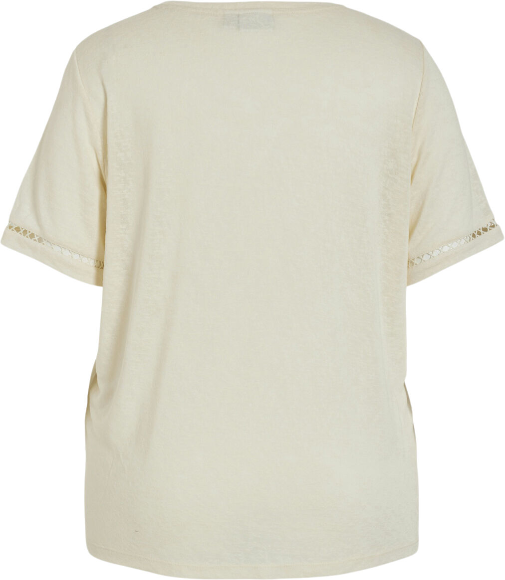VINULAN V-NECK S/S LACE T-SHRT/CUR
