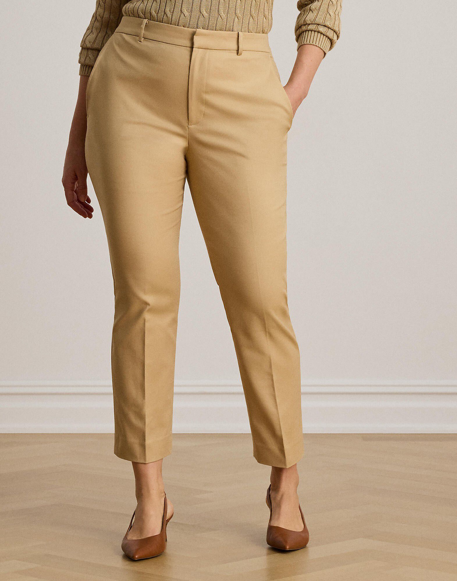 Double-Faced Cotton Slim Straight Pant