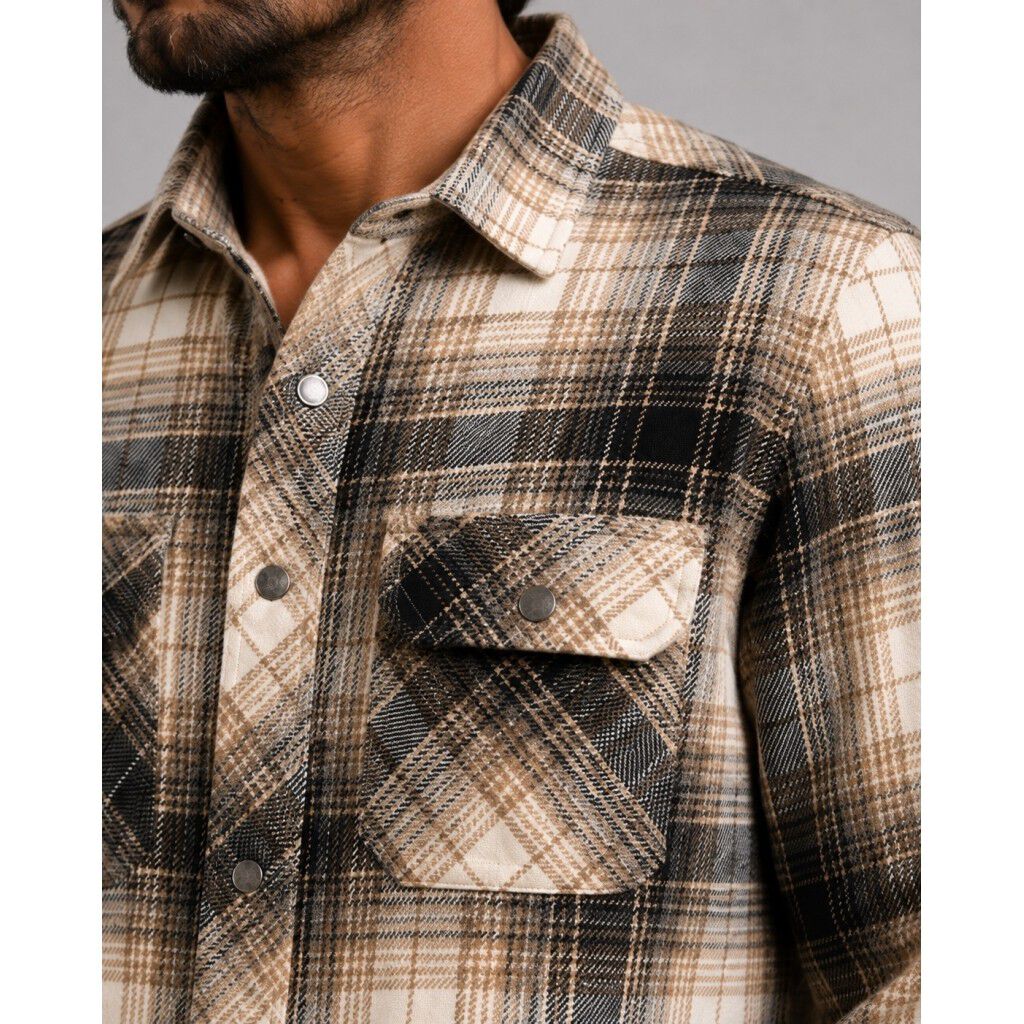 New Adrian cotton check shirt