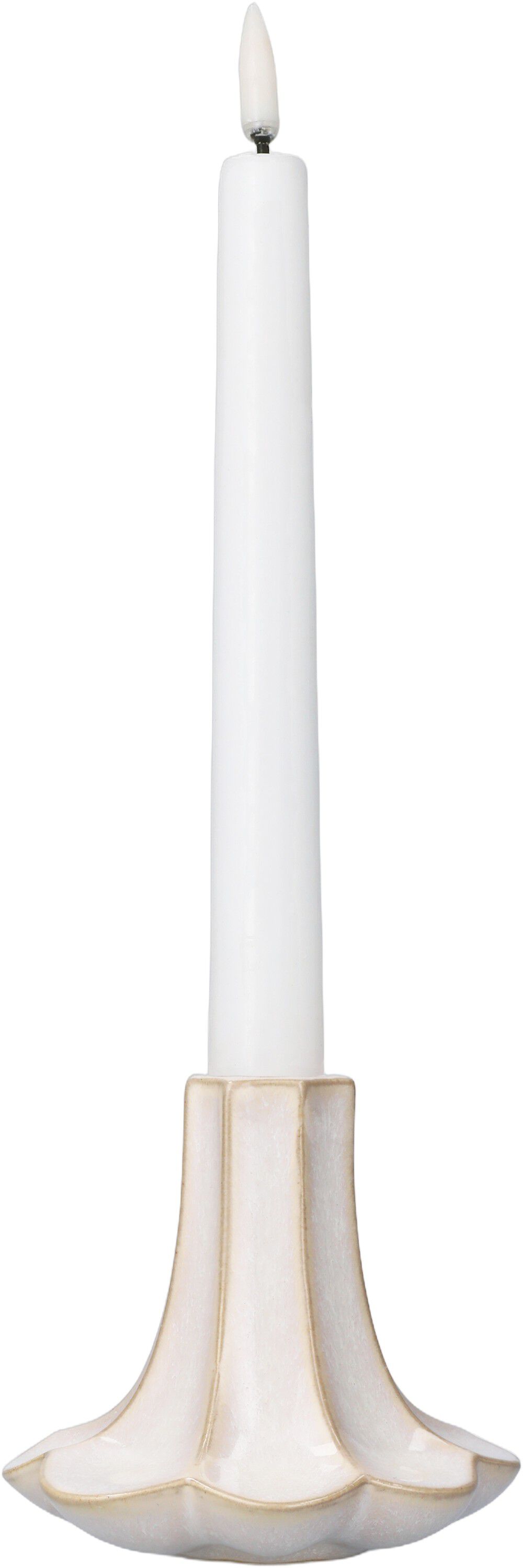 Kantarel Lysestage H10 cm sand